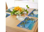 Tovagliette Abakuhaus Ocean, Kood Island Thailandia Viaggio Vacanze Destinazione In Asia, Tiscjdeco In Tessuto Resistente Al Lavaggio Per Sala Da Pranzo E Cucina, Marrone Chiaro Verde Blu
