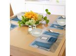 Abakuhaus Tovagliette Antiche, Spazio Vuoto Con Due Porte, Poltrona E Specchio Semplice Con Cornice Giallo Oro, Tiscjdeco In Tessuto Resistente Al Lavaggio Per La Sala Da Pranzo E La Cucina, Marrone Sabbia Blu