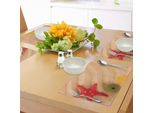 Abakuhaus Tovagliette Con Conchiglie, Conchiglie Sulla Spiaggia, Costa Caraibica Esotica, Estate, Stella Marina, Tiscjdeco In Tessuto Resistente Al Lavaggio Per La Sala Da Pranzo E La Cucina, Marrone Sabbia, Giallo, Verde, Rosso