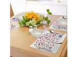 Tovagliette Abakuhaus Con Gufi, Albero Con Fiori E Gufi, Linee Decorative Sinuose, Design Giocoso, Stampa Digitale Su Tessuto Lavabile, Decorazione Da Tavola, Cucina, Multicolore