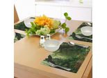 Tovagliette Abakuhaus Rainforest, Foresta In Nepal, Rami Turistici Da Trekking, Misty Road, Aria Fresca All'aperto, Tema, Decorazioni Da Tavola In Tessuto Resistente Al Lavaggio Per La Sala Da Pranzo E La Cucina, Verde Marrone.