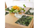 Tovagliette Abakuhaus Rainforest, Foresta Pluviale Con Cascata, Fiume, Attrazione Turistica, Tema Tropicale, Verde Zen, Tiscjdeco In Tessuto Resistente Al Colore Per Sala Da Pranzo E Cucina, Verde