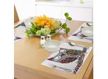 Tovagliette Abakuhaus Con Gufi, Gufo Modellato Da Motivi Floreali Geometrici, Motivi Floreali Colorati, Design Artistico Doodle, Tiscjdeco In Tessuto Resistente Al Lavaggio Per La Sala Da Pranzo E La Cucina, Multicolore