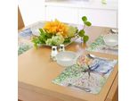 Tovagliette Abakuhaus, Albero Artistico Acquerellato Con Rami Fioriti Colorati, Tema Delle Quattro Stagioni, Decorazione Da Tavola In Tessuto Resistente Al Lavaggio Per Sala Da Pranzo E Cucina, Multicolore