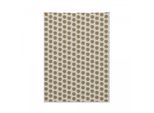 Abakuhaus Arazzo Geometrico, Rombi In Cerchi In Morbido Tessuto Microfibra Colori Chiari Che Non Sbiadiscono Lavabile, 110 X 150 Cm, Marrone Chiaro Bianco