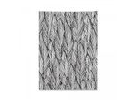 Arazzo Abakuhaus Feder, Struttura Monocromatica In Morbido Tessuto Microfibra, Colori Chiari Che Non Sbiadiscono, Lavabile, 110 X 150 Cm, Grigio Antracite Bianco