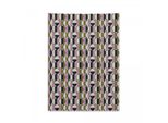 Arazzo Retrò Abakuhaus, Motivo Geometrico Bauhaus In Morbido Tessuto Microfibra, Colori Chiari Che Non Sbiadiscono, Lavabile, 110 X 150 Cm, Multicolore