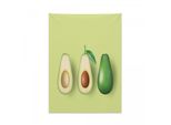 Arazzo Abakuhaus Avocado, Metà Avocado Realistico In Morbido Tessuto Microfibra, Colori Chiari Che Non Sbiadiscono, Lavabile, 110 X 150 Cm, Verde