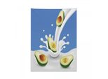 Arazzo Abakuhaus Avocado, Splash Di Latte Fluido In Morbido Tessuto Microfibra Colori Chiari Che Non Sbiadiscono Lavabile, 110 X 150 Cm, Multicolore