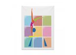 Arazzo Abakuhaus Gymnastik, Atleta Astratto In Morbido Tessuto Microfibra Colori Chiari Che Non Sbiadiscono Lavabile, 110 X 150 Cm, Multicolore