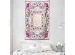 Abakuhaus Arazzo Geometrico E Copriletto, Motivo Ornamentale In Morbido Tessuto Microfibra Lavabile Senza Scolorimento Stampa Digitale, 140 X 230 Cm, Verde Chiaro Blu Navy