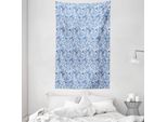 Abakuhaus Arazzo E Copriletto Blu, Naturalezza In Morbido Tessuto Microfibra Lavabile Senza Scolorimento Stampa Digitale, 140 X 230 Cm, Azzurro Bianco E Blu