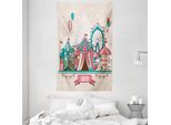 Abakuhaus Arazzo E Copriletto Paesaggistico, Circus Apartment Balloons In Morbido Tessuto Microfibra Lavabile Senza Scolorimento, Stampa Digitale, 140 X 230 Cm, Multicolore