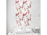 Abakuhaus Arazzo Naturale E Copriletto, Mohnblu Branches In Morbido Tessuto Microfibra Lavabile Senza Scolorimento Stampa Digitale, 140 X 230 Cm, Multicolore