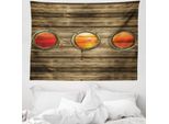 Abakuhaus Arazzo Nautico, Nave Rustica In Legno, Morbido Tessuto In Microfibra, Lavabile Senza Scolorimento, Stampa Digitale, 150 X 110 Cm, Multicolore