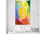 Abakuhaus Arazzo Colorato E Copriletto, Vacanze Sailor Estate In Morbido Tessuto Microfibra Lavabile Senza Scolorimento Stampa Digitale, 140 X 230 Cm, Multicolore