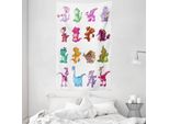 Abakuhaus Arazzo Colorato E Copriletto, Dinosaur Extinction In Morbido Tessuto Microfibra Lavabile Senza Scolorimento Stampa Digitale, 140 X 230 Cm, Multicolore