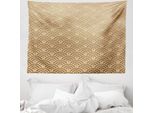 Abakuhaus Arazzo Francese, Vintage Welle Old Royal In Morbido Tessuto Microfibra Lavabile Senza Scolorimento Stampa Digitale, 150 X 110 Cm, Francese Beige