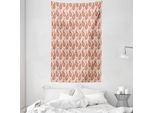 Abakuhaus Arazzo E Copriletto Paisley, Motivo In Stile Persiano In Morbido Tessuto Microfibra Lavabile Senza Scolorimento Stampa Digitale, 140 X 230 Cm, Arancione Chiaro Pale Peach