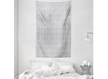 Abakuhaus Arazzo E Copriletto Grigio, Motivi Vintage Antichi In Morbido Tessuto Microfibra Lavabile Senza Scolorimento, Stampa Digitale, 140 X 230 Cm, Grigio Bianco