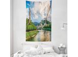 Abakuhaus Arazzo E Copriletto Europeo, Salisburgo Land Nuvoloso In Morbido Tessuto Microfibra Lavabile Senza Scolorimento Stampa Digitale, 140 X 230 Cm, Multicolore