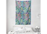 Abakuhaus Arazzo E Copriletto Paisley, Bohem Colorato In Morbido Tessuto Microfibra Lavabile Senza Scolorimento Stampa Digitale, 140 X 230 Cm, Multicolore