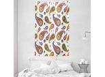 Abakuhaus Arazzo E Copriletto Paisley, Stile Hippie Vintage Etnico In Morbido Tessuto Microfibra Lavabile Senza Scolorimento, Stampa Digitale, 140 X 230 Cm, Multicolore