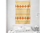 Abakuhaus Arazzo E Copriletto Azteco, Mexican Boho In Morbido Tessuto Microfibra Lavabile Senza Scolorimento Stampa Digitale, 140 X 230 Cm, Giallo Arancione