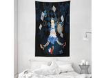Abakuhaus Arazzo Colorato E Copriletto, Fiori Rosa In Morbido Tessuto Microfibra Lavabile Senza Scolorimento, Stampa Digitale, 140 X 230 Cm, Multicolore