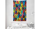 Abakuhaus Arazzo Colorato E Copriletto, Pyramid Forms Moderno In Morbido Tessuto In Microfibra Lavabile Senza Scolorimento Stampa Digitale, 140 X 230 Cm, Multicolore