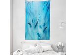 Abakuhaus Arazzo Tropicale E Copriletto, Delfini Hawaii Oceano In Morbido Tessuto Microfibra Lavabile Senza Scolorimento Stampa Digitale, 140 X 230 Cm, Blu