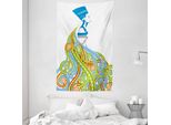 Abakuhaus Arazzo Egiziano E Copriletto, Pharao Crown In Morbido Tessuto Microfibra Lavabile Senza Scolorimento Stampa Digitale, 140 X 230 Cm, Multicolore