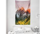 Abakuhaus Arazzo Colorato E Copriletto, America Berggipfel In Morbido Tessuto Microfibra Lavabile Senza Scolorimento Stampa Digitale, 140 X 230 Cm, Multicolore