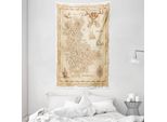 Abakuhaus Arazzo E Copriletto Color Crema, Antico Tesoro In Morbido Tessuto Microfibra Lavabile Senza Scolorimento, Stampa Digitale, 140 X 230 Cm, Color Crema