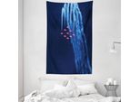 Abakuhaus Aereo Arazzo E Copriletto, Canadian Snowbirds In Morbido Tessuto Microfibra Lavabile Senza Scolorimento Stampa Digitale, 140 X 230 Cm, Blu Scuro Rosso