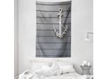 Abakuhaus Tappeto Da Parete E Copriletto, Antico Navy Natur In Morbido Tessuto Microfibra Lavabile Senza Scolorimento Stampa Digitale, 140 X 230 Cm, Grigio