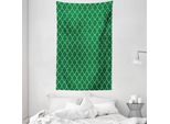 Abakuhaus Arazzo E Copriletto Marocchino, Trifoglio A Quattro Foglie In Morbido Tessuto Microfibra Lavabile Senza Scolorimento Stampa Digitale, 140 X 230 Cm, Verde