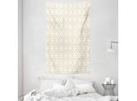 Abakuhaus Arazzo E Copriletto Marocchino, Quatrefoil Dot Petals In Morbido Tessuto Microfibra Lavabile Senza Scolorimento Stampa Digitale, 140 X 230 Cm, Marrone Bianco