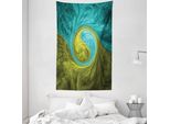 Abakuhaus Ying Yang Arazzo E Copriletto, Etnico In Morbido Tessuto Microfibra Lavabile Senza Scolorimento Stampa Digitale, 140 X 230 Cm, Kaki Verde Acqua