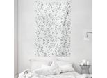 Abakuhaus Arazzo E Copriletto, Motivo Minimalista Ecologico In Morbido Tessuto Microfibra Lavabile Senza Scolorimento, Stampa Digitale, 140 X 230 Cm, Grigio Bianco