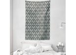 Abakuhaus Arazzo E Copriletto In Damasco, Motivo Damascato In Morbido Tessuto Microfibra Lavabile Senza Scolorimento Stampa Digitale, 140 X 230 Cm, Marrone Verde Acqua