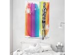 Abakuhaus Arazzo Colorato E Copriletto, Marathon Runner Ombre In Morbido Tessuto Microfibra Lavabile Senza Scolorimento Stampa Digitale, 140 X 230 Cm, Arancione Viola Blu