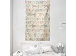 Abakuhaus Tappeto Da Parete E Copriletto Beige E Blu, Fitness E Sport In Morbido Tessuto Microfibra Lavabile Senza Scolorimento, Stampa Digitale, 140 X 230 Cm, Beige E Blu