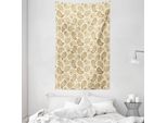 Abakuhaus Arazzo E Copriletto Beige, Paisley Oriental Persico In Morbido Tessuto Microfibra Lavabile Senza Scolorimento Stampa Digitale, 140 X 230 Cm, Crema