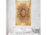 Abakuhaus Tappeto Da Parete E Copriletto Marroni, Astrologia Invecchiato In Morbido Tessuto In Microfibra Lavabile Senza Scolorimento Stampa Digitale, 140 X 230 Cm, Marrone Chiaro