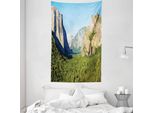 Abakuhaus Arazzo E Copriletto Wald, El KapitäN Scenery Usa In Morbido Tessuto Microfibra Lavabile Senza Scolorimento Stampa Digitale, 140 X 230 Cm, Verde Blu