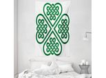 Abakuhaus Arazzo E Copriletto Verde, Arte Monocromatica Klee In Morbido Tessuto Microfibra Lavabile Senza Scolorimento, Stampa Digitale, 140 X 230 Cm, Verde Bianco