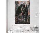 Abakuhaus Tappeto Da Parete E Copriletto Nero, Pegasus KöNig Leading In Morbido Tessuto Microfibra Lavabile Senza Scolorimento Stampa Digitale, 140 X 230 Cm, Nero Marrone