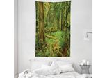Abakuhaus Arazzo E Copriletto Wald, Wald Bushes Moss In Morbido Tessuto Microfibra Lavabile Senza Scolorimento, Stampa Digitale, 140 X 230 Cm, Verde