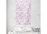 Abakuhaus Arazzo Geometrico E Copriletto, Cerchi In Morbido Tessuto Microfibra Lavabile Senza Scolorimento Stampa Digitale, 140 X 230 Cm, Viola Rosa